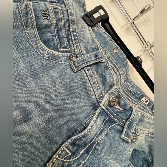 Blue denim white wing MISS ME jeans - Picture 6 of 11